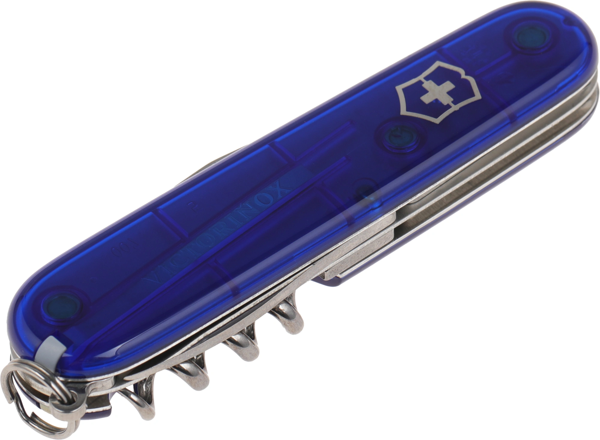 Нож перочинный Victorinox Spartan (1.3603.T2) 91мм 12функц. синий полупрозрачный карт.коробка — миниатюра 2