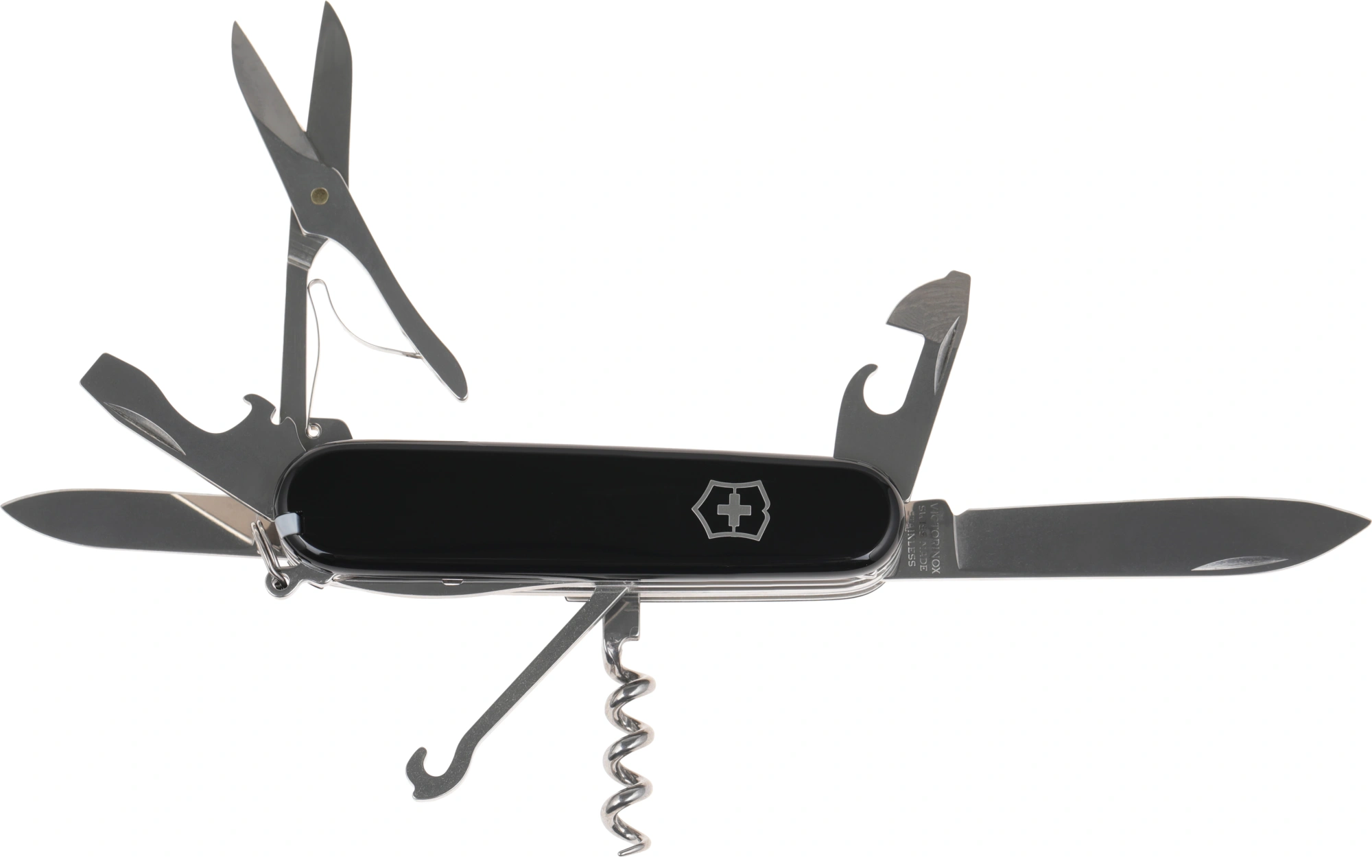 Нож перочинный Victorinox Huntsman (1.3713.3) 91мм 15функц. черный карт.коробка — миниатюра 5