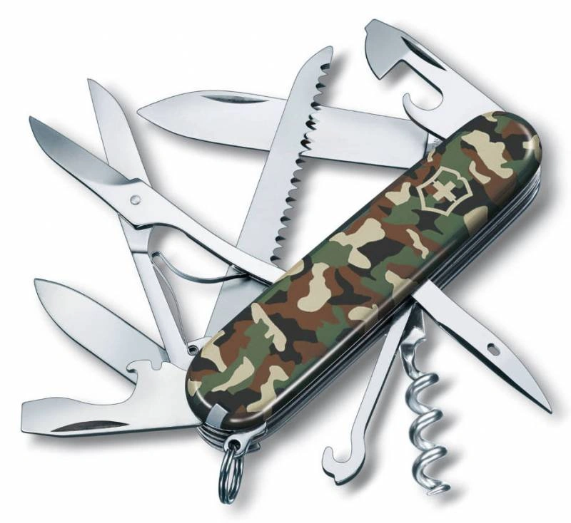 Нож перочинный Victorinox Huntsman (1.3713.94) 91мм 15функц. камуфляж карт.коробка — фото 1