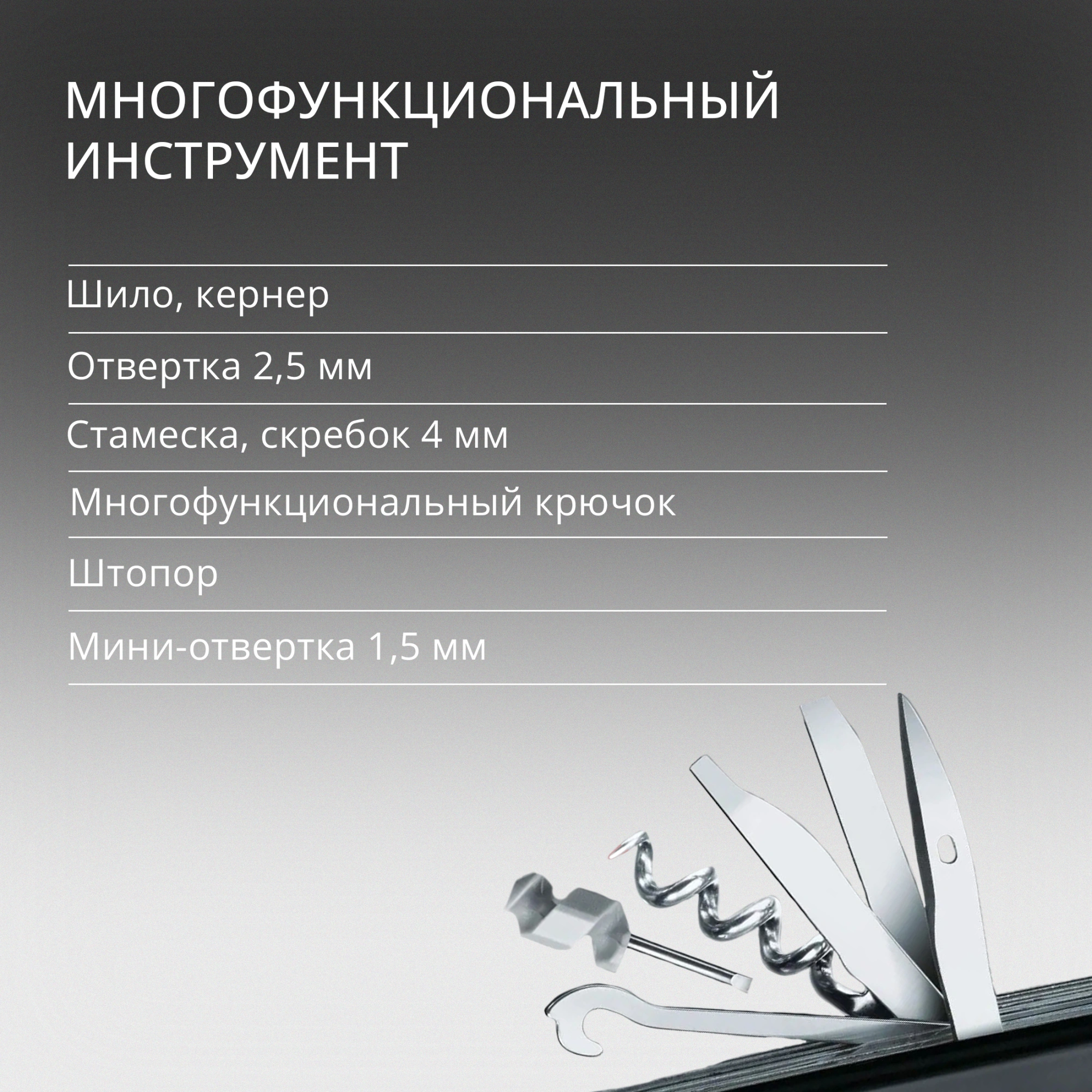 Нож перочинный Victorinox SwissChamp (1.6795.3) 91мм 33функц. черный карт.коробка — миниатюра 19