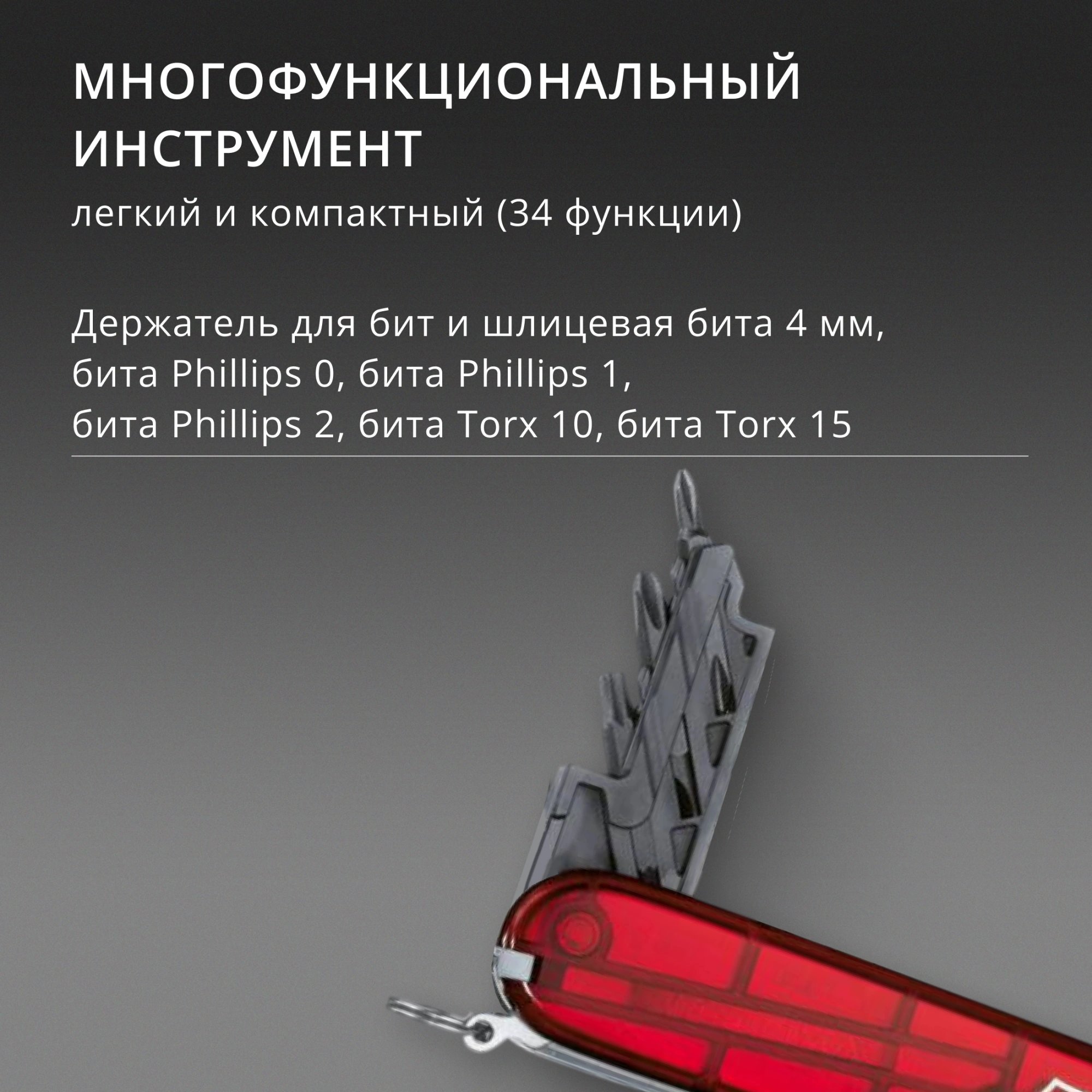 Нож перочинный Victorinox CyberTool M (1.7725.T) 91мм 34функц. красный карт.коробка — миниатюра 16