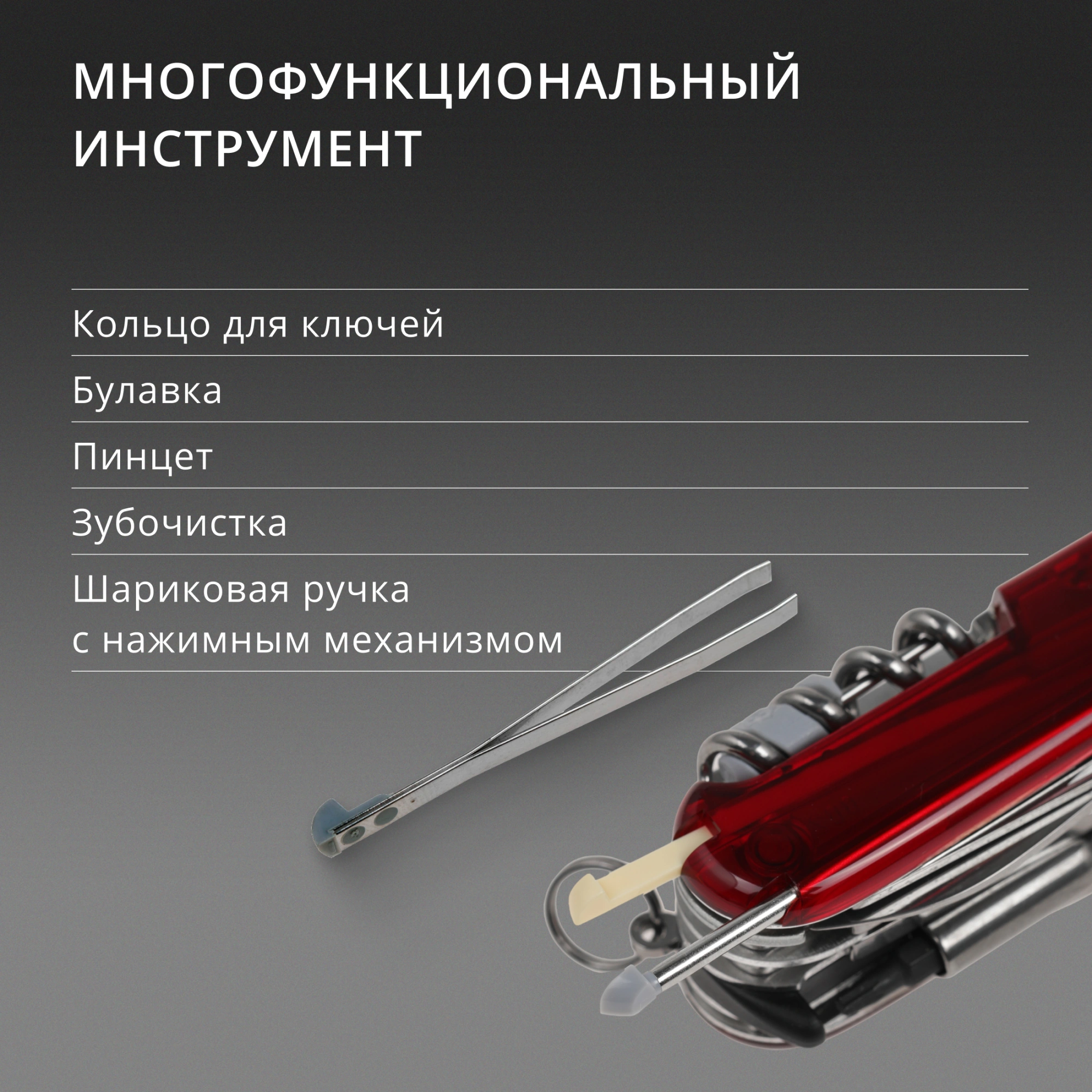 Нож перочинный Victorinox CyberTool M (1.7725.T) 91мм 34функц. красный карт.коробка — миниатюра 20