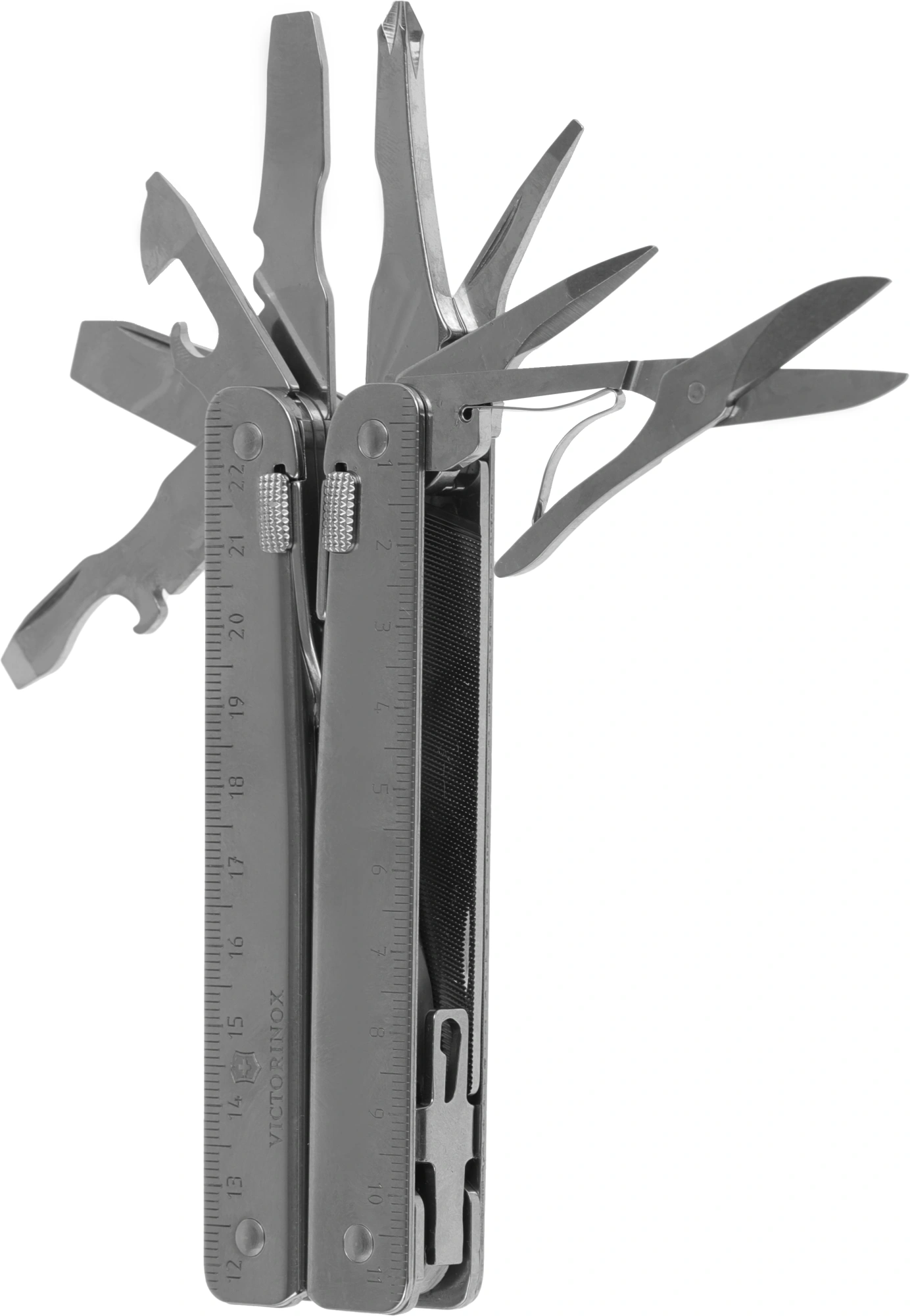 Мультитул Victorinox SwissTool X Plus Ratchet (3.0339.L) 115мм 39функц. мини-отвертка/штопор/набор бит/удлинитель/чехол кожаный серебристый карт.коробка — миниатюра 12