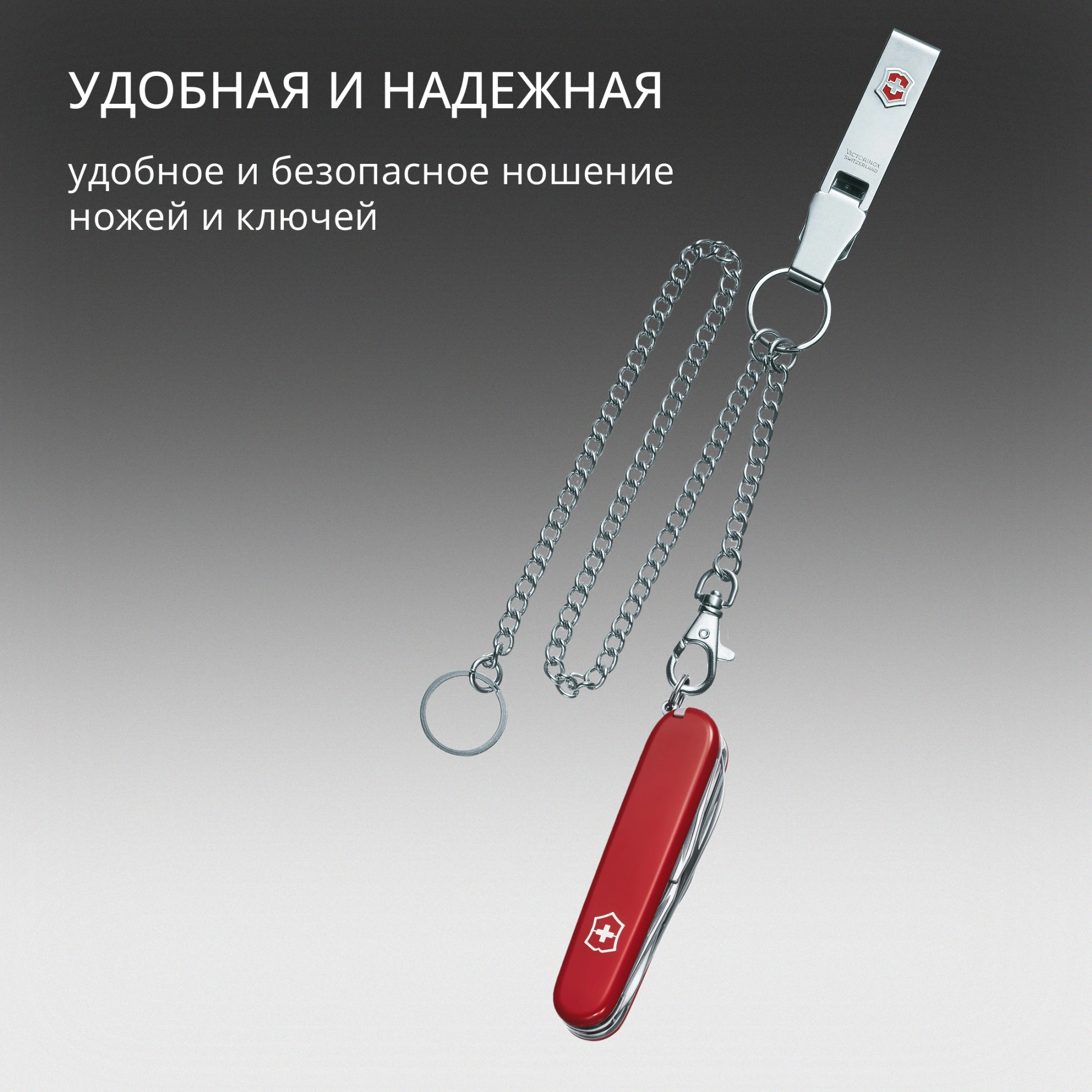 Подвеска для ремня Victorinox 4.1860 серебристый блистер — миниатюра 5