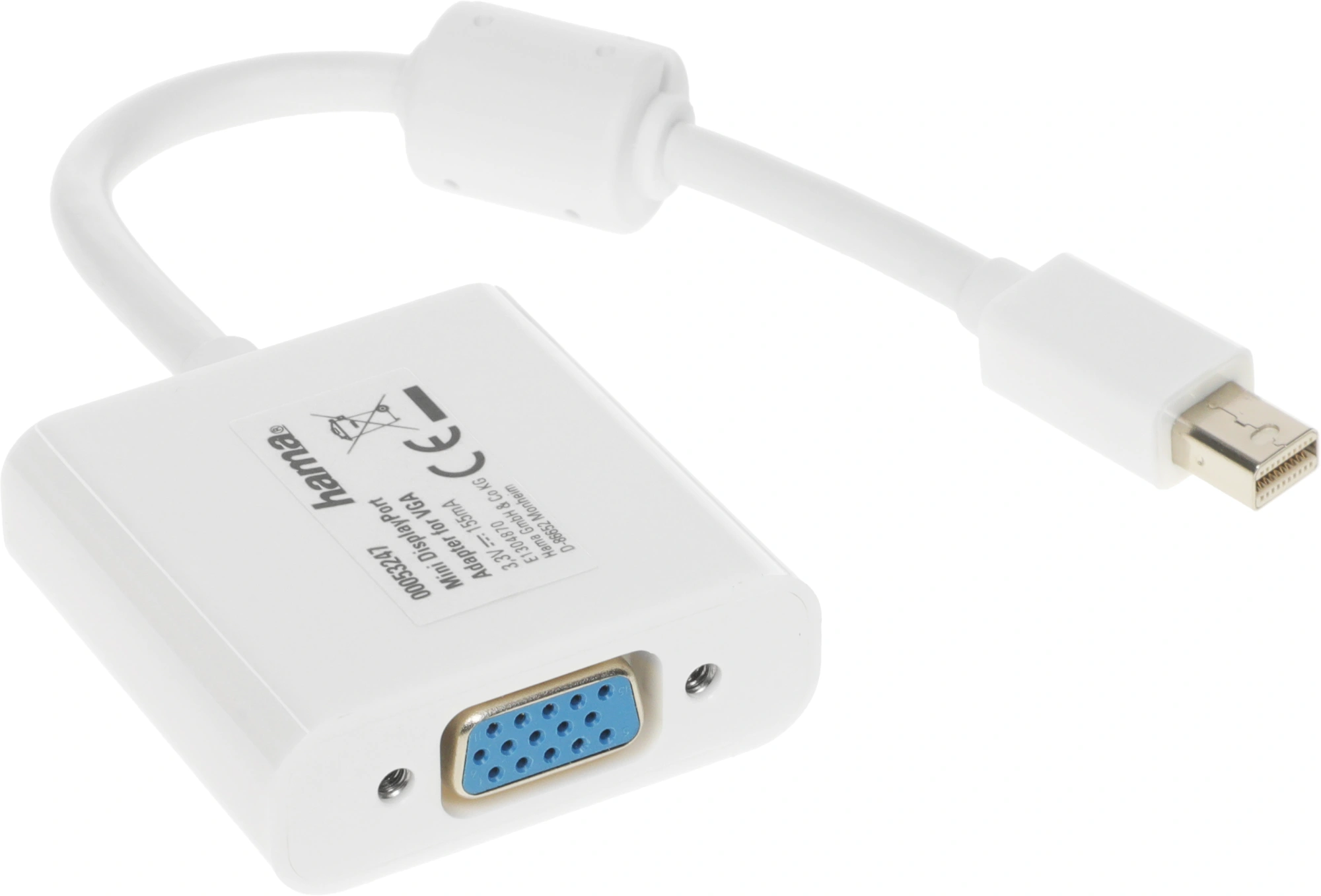 Адаптер Hama VGA (f) miniDisplayPort (m) 0.1м (00053247) белый — миниатюра 4