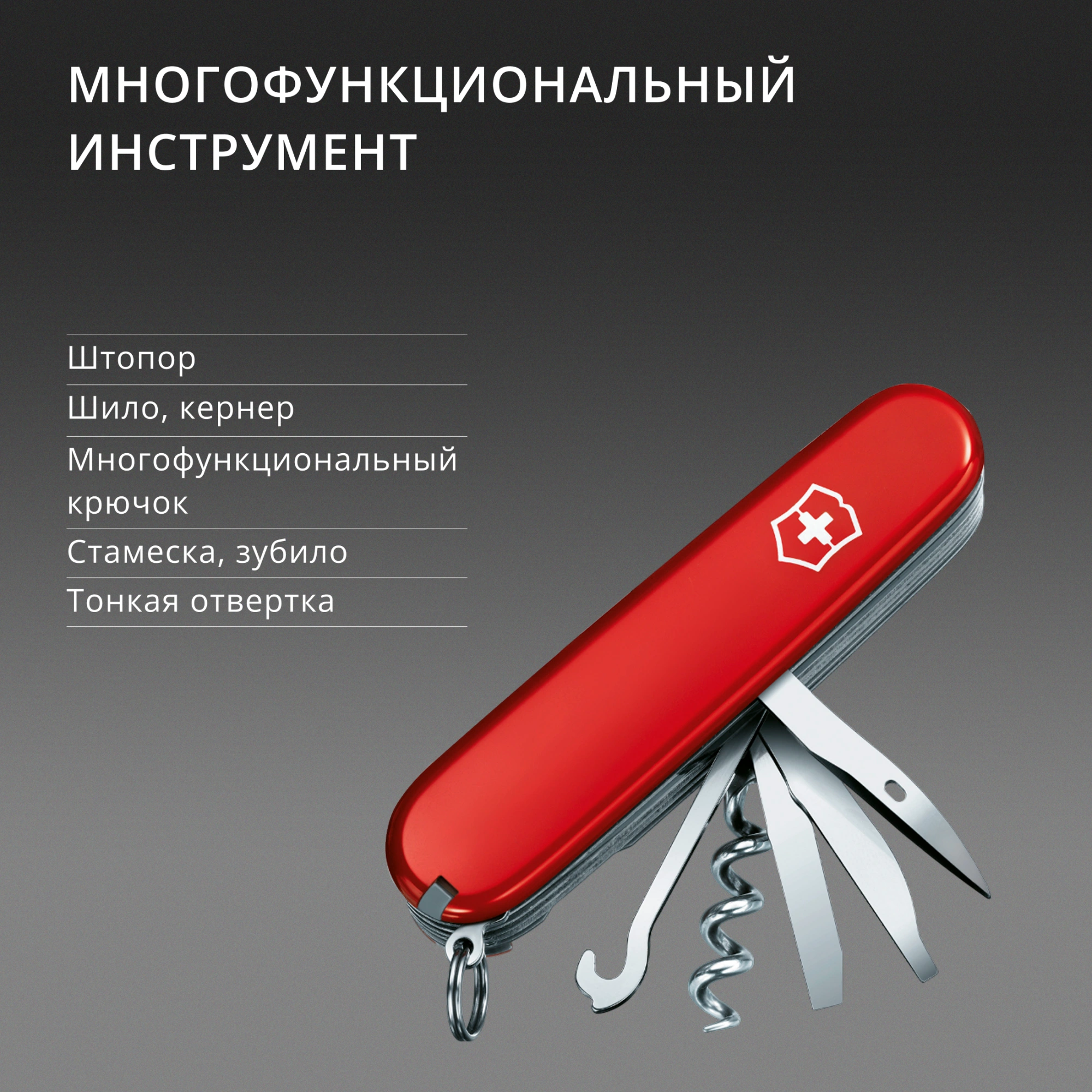 Нож перочинный Victorinox Handyman (1.3773) 91мм 24функц. красный карт.коробка — миниатюра 16