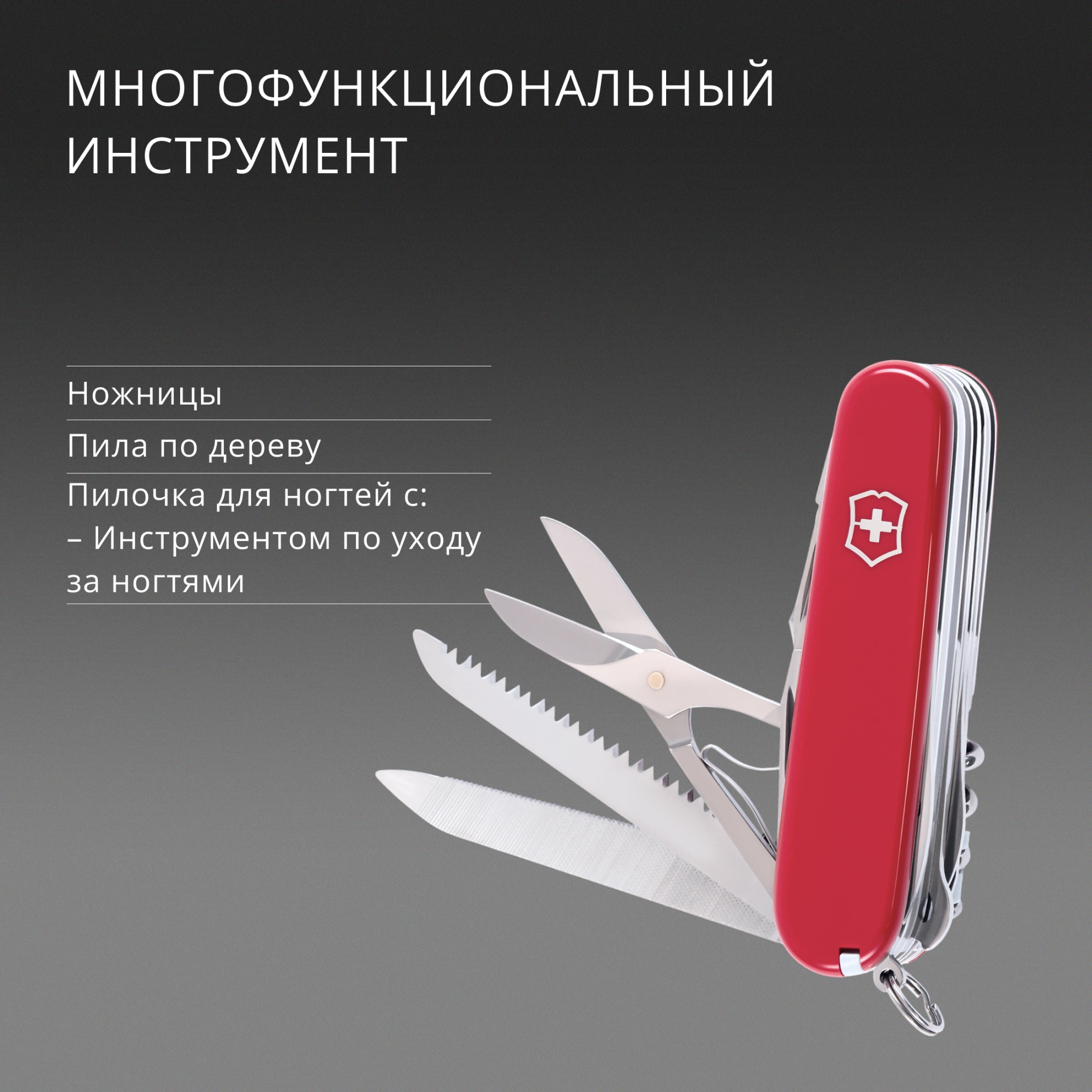 Нож перочинный Victorinox SwissChamp (1.6795) 91мм 33функц. красный карт.коробка — миниатюра 21