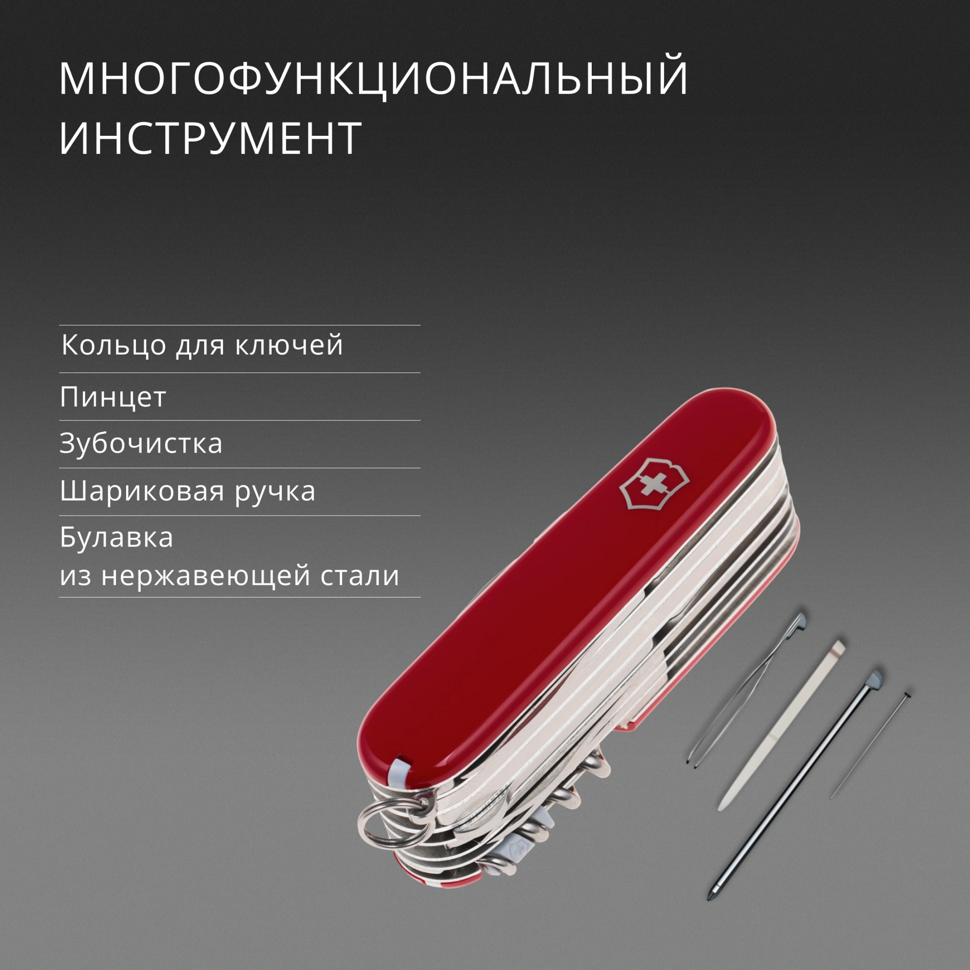 Нож перочинный Victorinox SwissChamp (1.6795) 91мм 33функц. красный карт.коробка — миниатюра 24