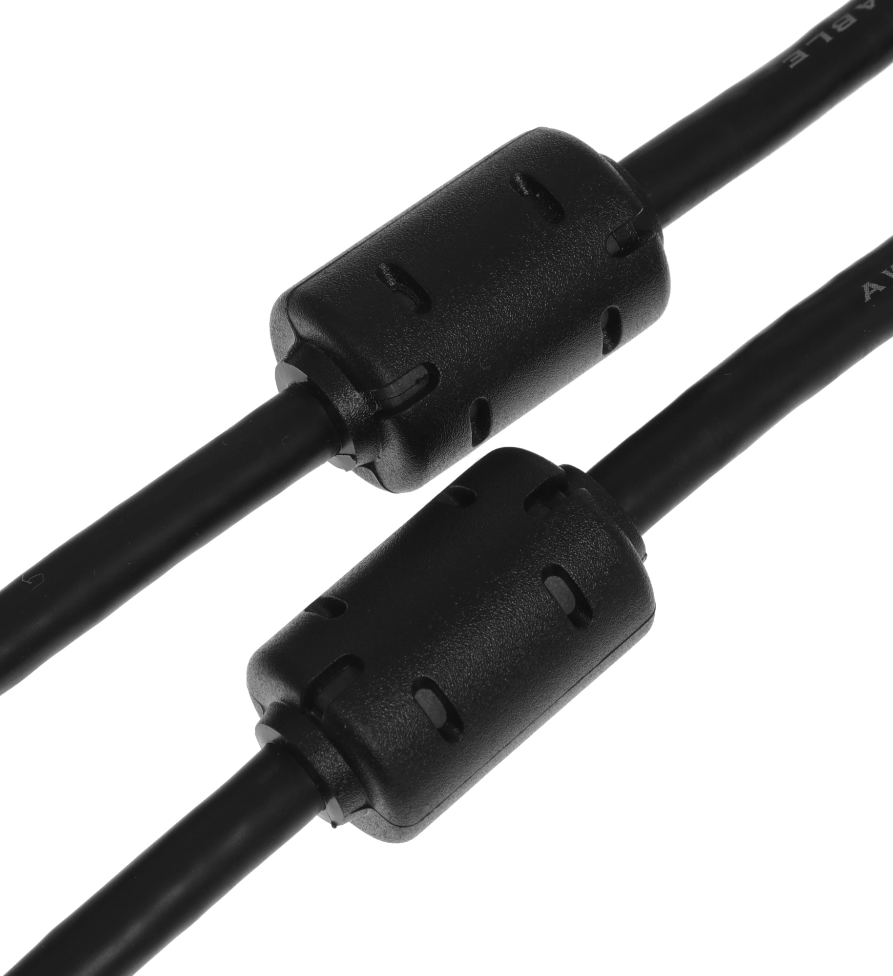 Кабель аудио-видео Ningbo HDMI (m)/HDMI (m) 3м. феррит.кольца позолоч.конт. черный (HDMI-3M-MG(VER1.4)) — миниатюра 4