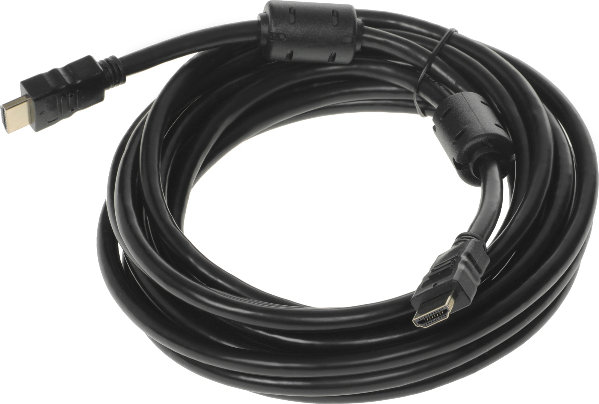 Кабель аудио-видео Ningbo HDMI-5M-MG HDMI (m)/HDMI (m) 5м. феррит.кольца позолоч.конт. черный — миниатюра 2
