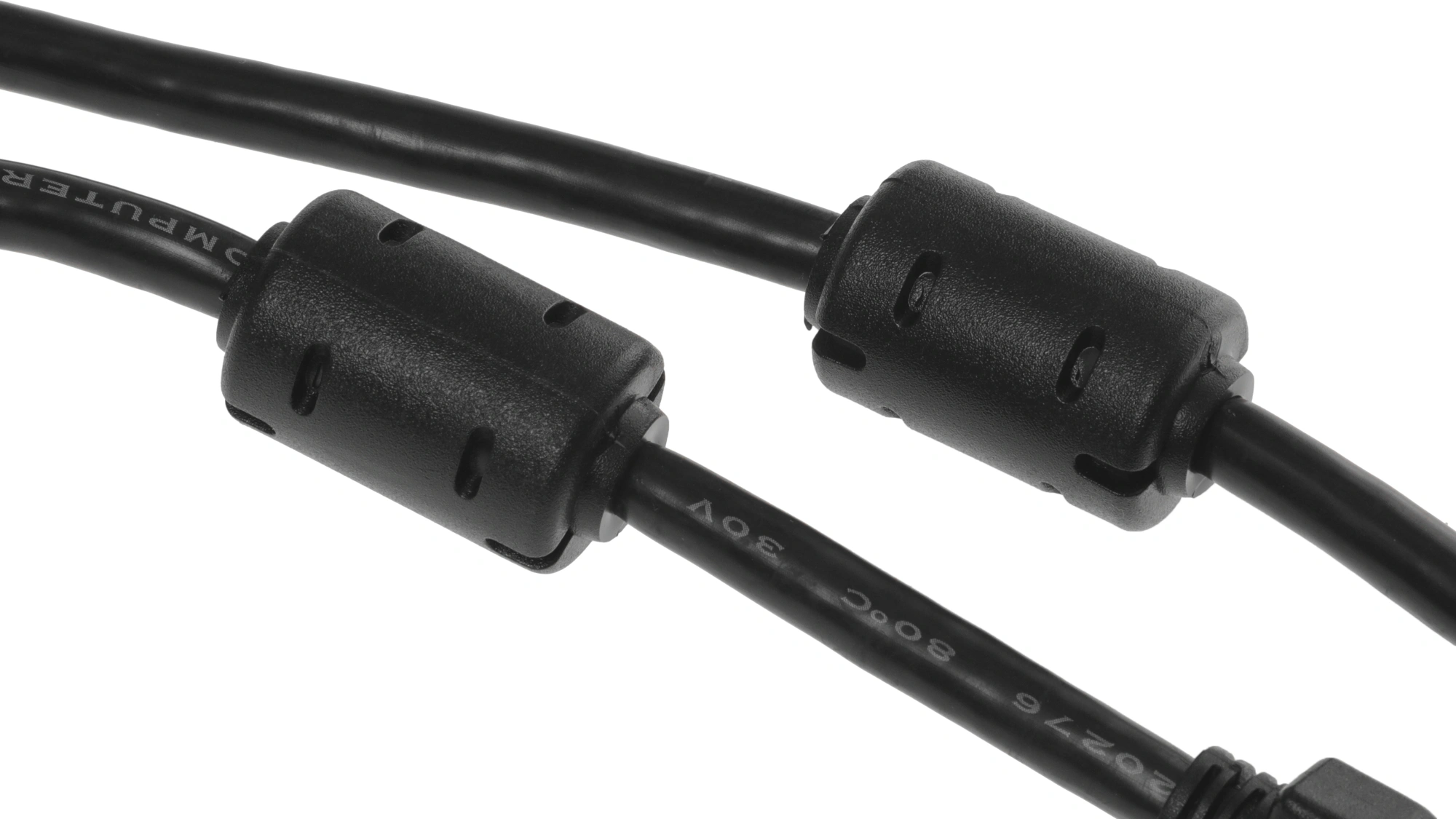 Кабель аудио-видео Ningbo HDMI-5M-MG HDMI (m)/HDMI (m) 5м. феррит.кольца позолоч.конт. черный — миниатюра 3