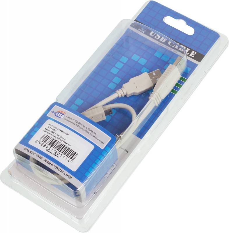Кабель Ningbo USB A(m) mini USB B (m) 0.3м (блистер) — миниатюра 2