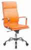 Кресло руководителя Бюрократ CH-993/ORANGE оранжевый искусственная кожа крестовина хром