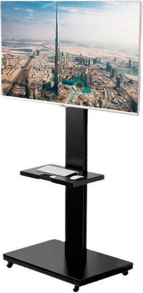 Подставка для телевизора Holder PR-106 черный 26"-70" макс.45кг напольный наклон — миниатюра 2