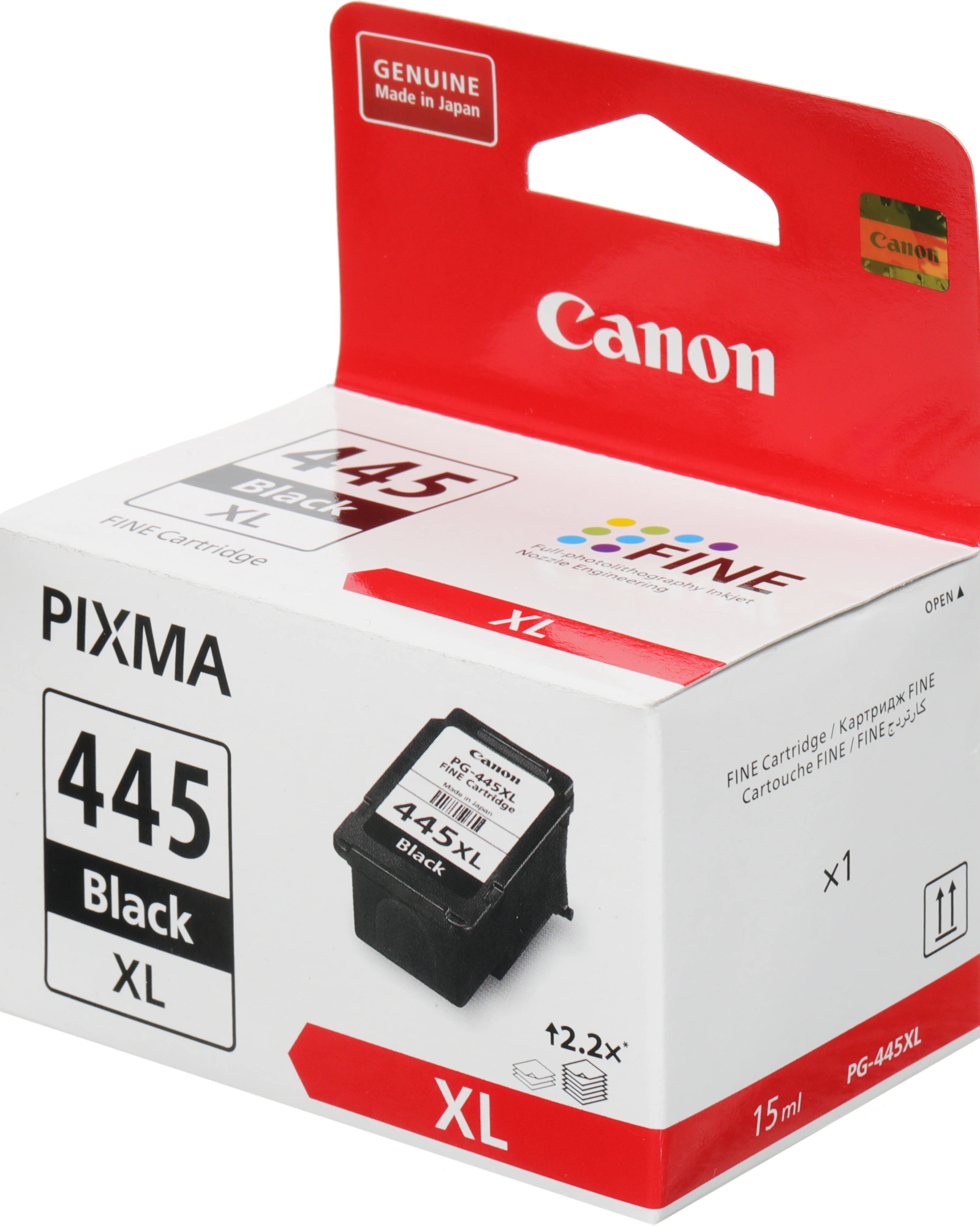 Картридж струйный Canon PG-445XL 8282B001 черный печ.гол.в компл. для Canon MG2440/MG2540 — фото 1