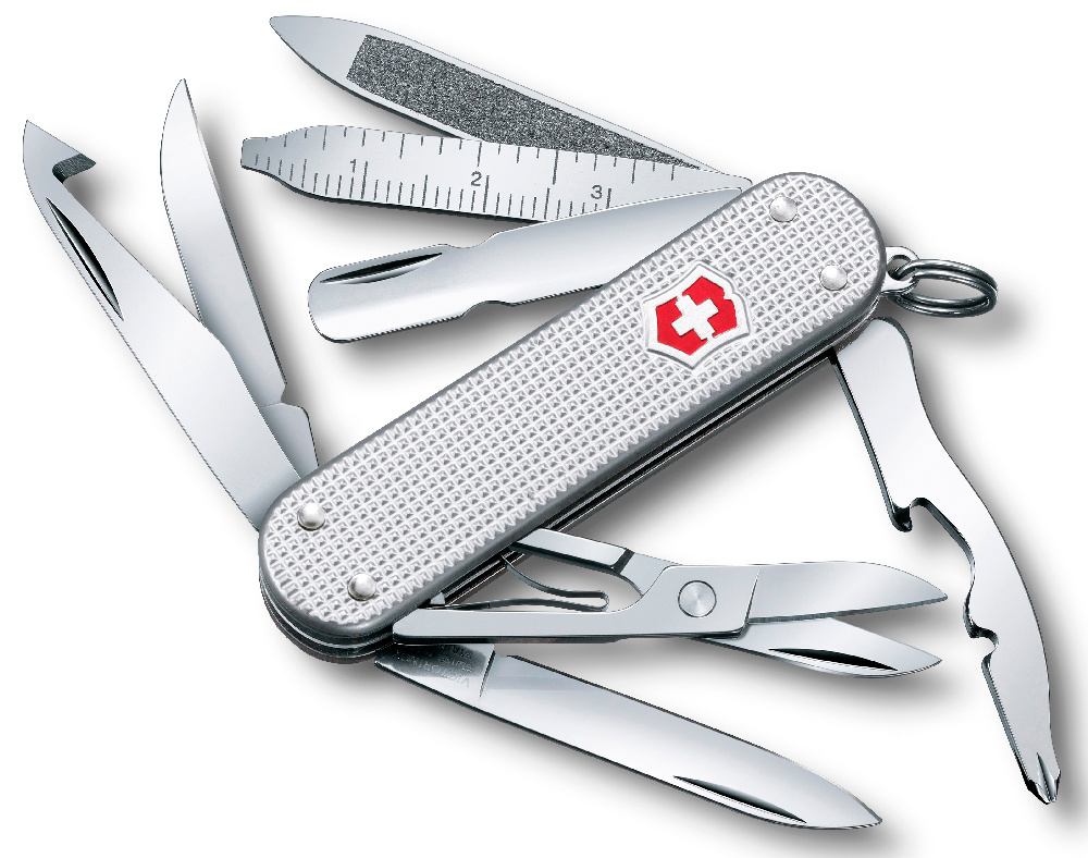 Нож перочинный Victorinox MiniChamp Alox (0.6381.26) 58мм 14функц. серебристый — фото 1