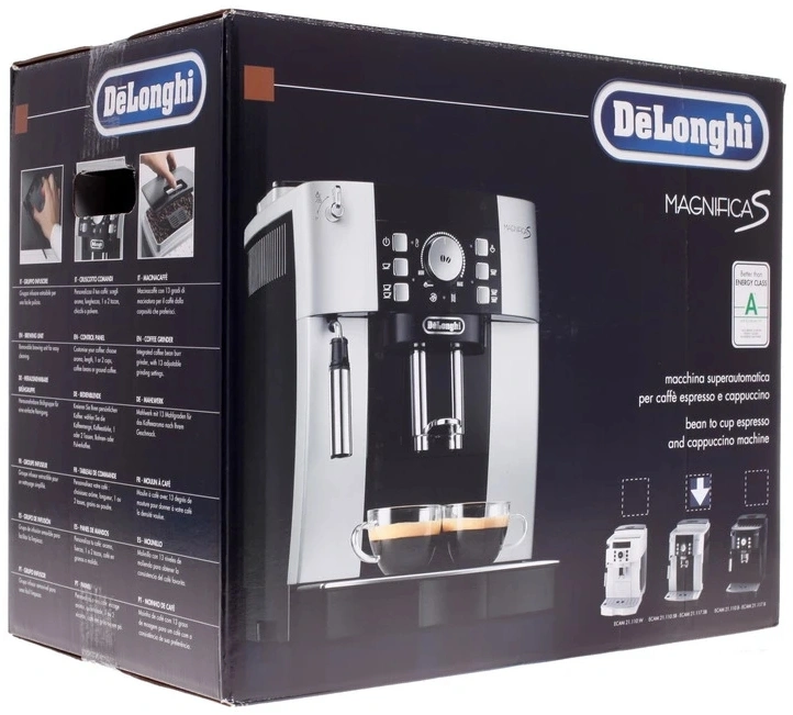 Кофемашина Delonghi Magnifica S ECAM 21.117.SB 1450Вт серебристый/черный — миниатюра 11
