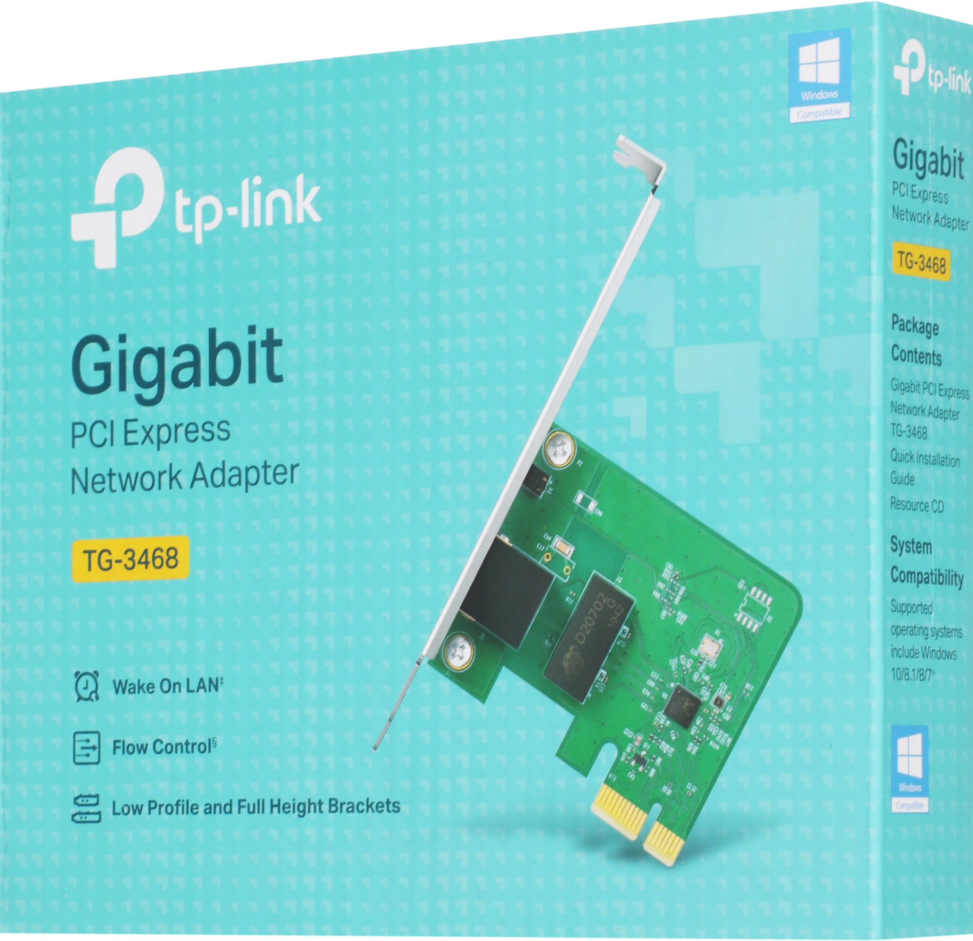 Сетевой адаптер Gigabit Ethernet TP-Link TG-3468 PCI Express — миниатюра 2