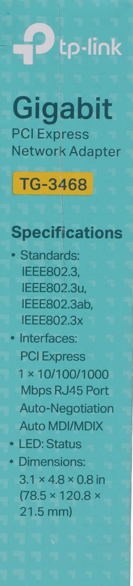 Сетевой адаптер Gigabit Ethernet TP-Link TG-3468 PCI Express — миниатюра 3