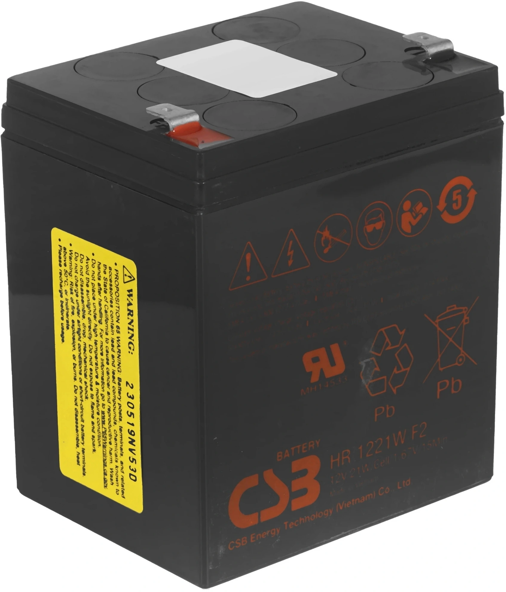 Батарея для ИБП CSB HR 1221W F2 12В 5Ач — миниатюра 4