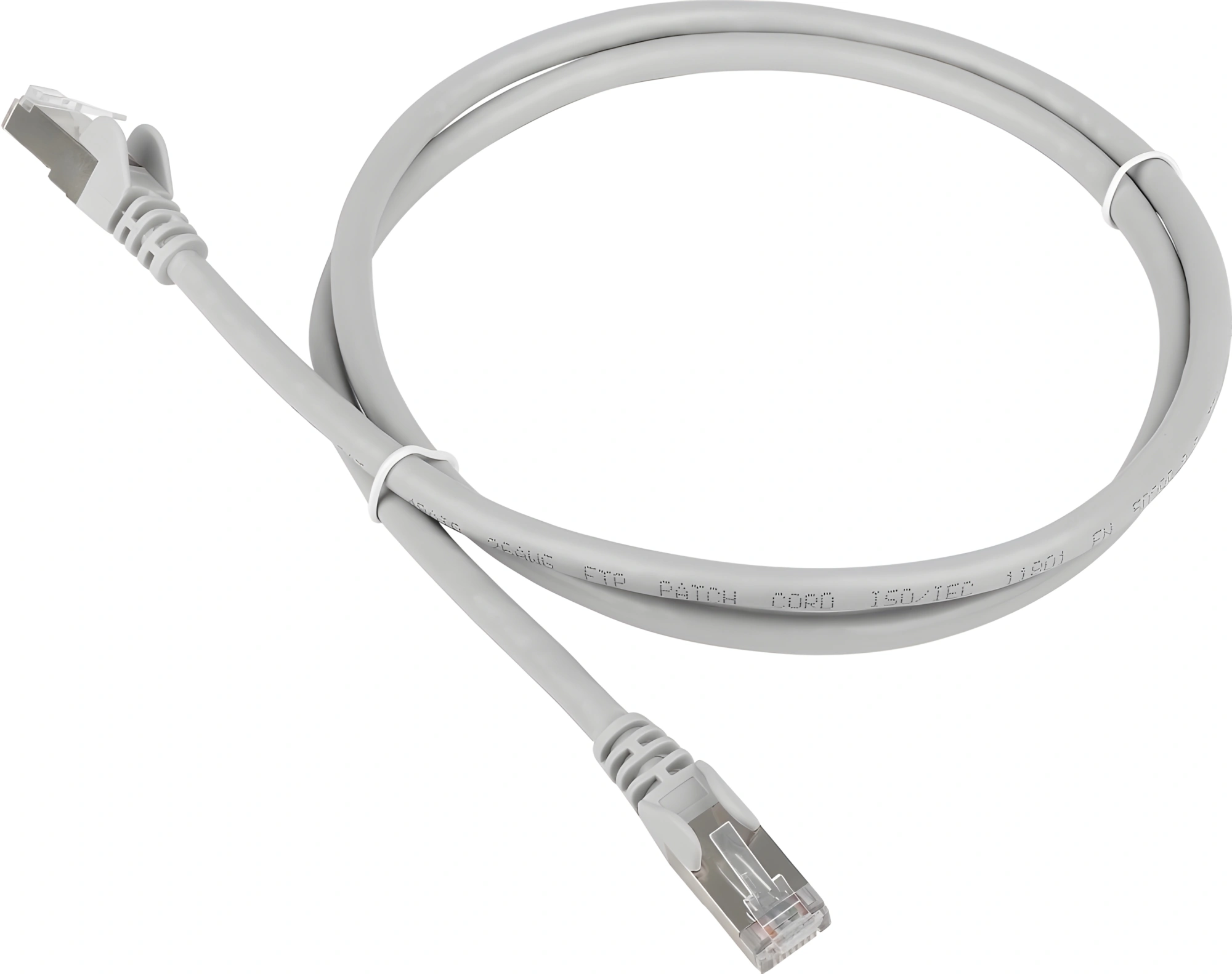 Патч-корд Lanmaster TWT-45-45-2.0/S-GY FTP RJ-45 вил.-вилка RJ-45 кат.5E 2м серый ПВХ (уп.:1шт) — миниатюра 2
