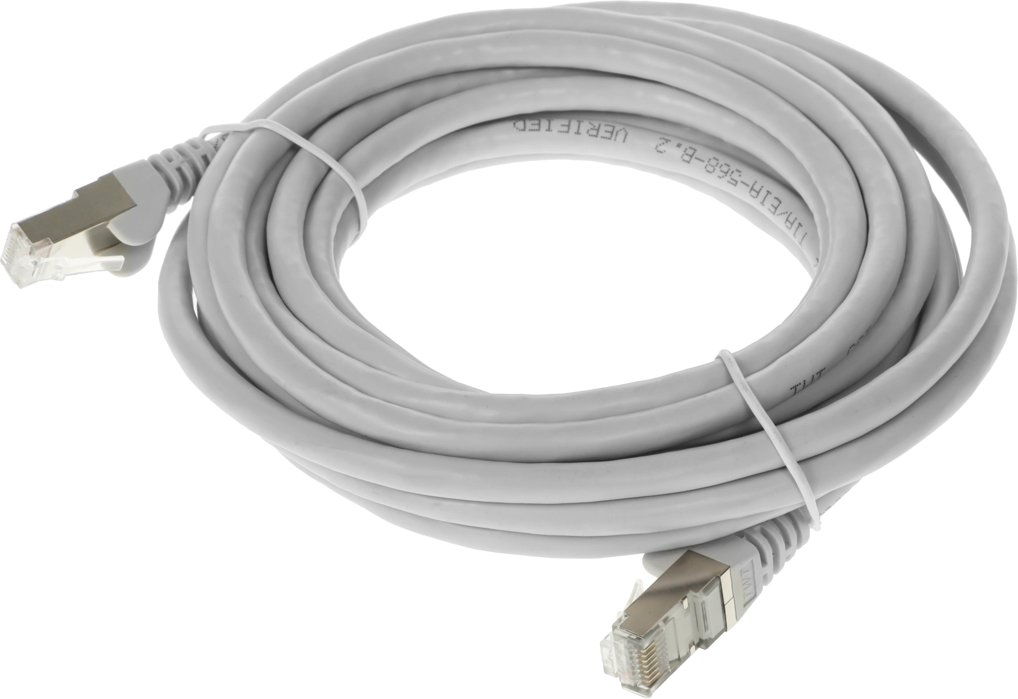 Патч-корд Lanmaster FTP TWT-45-45-5.0/S6-GY RJ-45 вил.-вилка RJ-45 кат.6 5м серый ПВХ — миниатюра 2