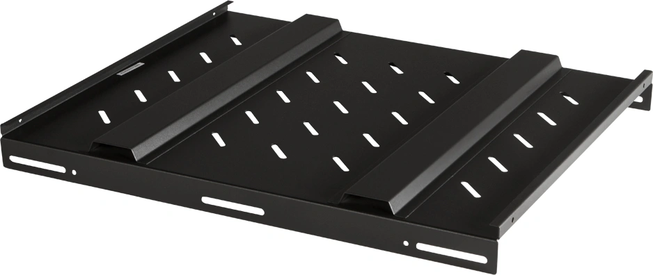 Полка стационарная Lanmaster TWT-CBB-S4-12/100 1U нагр.:100кг. 852мм черный — миниатюра 2