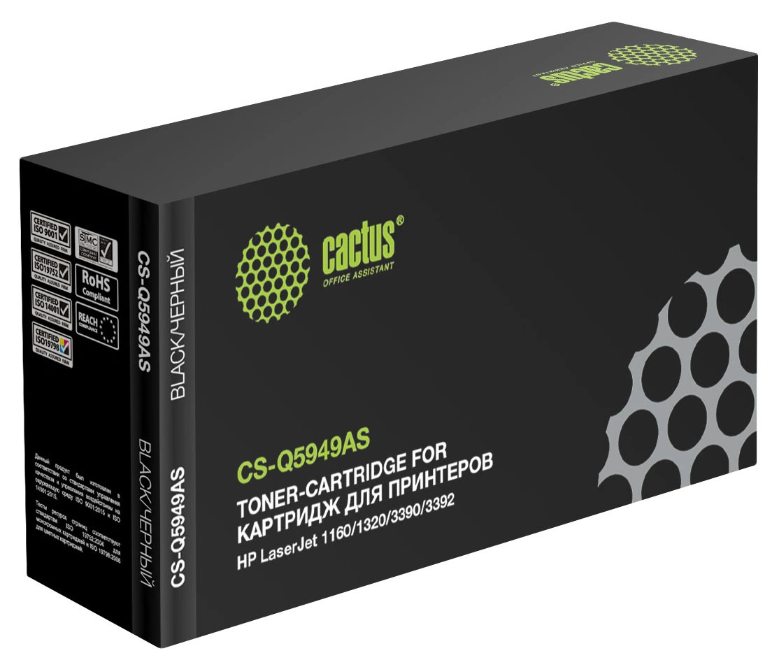 Картридж лазерный Cactus CS-Q5949AS Q5949A черный (2500стр.) для HP LJ 1160/1320/3390/3392 — миниатюра 2