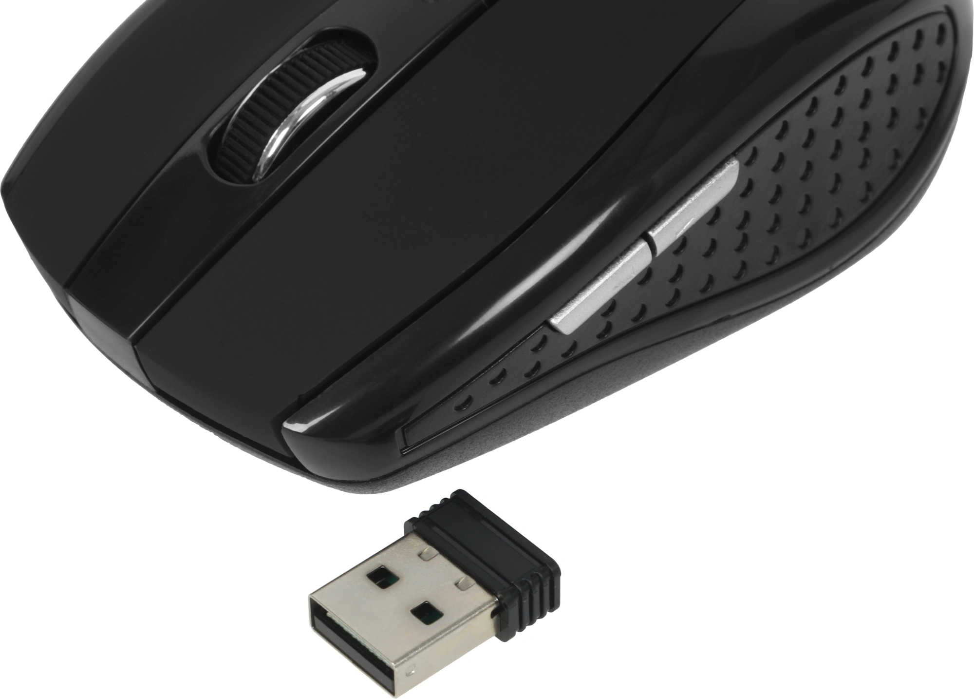 Мышь Оклик 455MW черный оптическая 1600dpi беспров. USB для ноутбука 6but (945818) — миниатюра 19