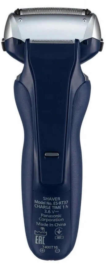 Бритва сетчатая Panasonic ES-RT37-S520 реж.эл.:3 питан.:аккум. синий/серебристый — миниатюра 3