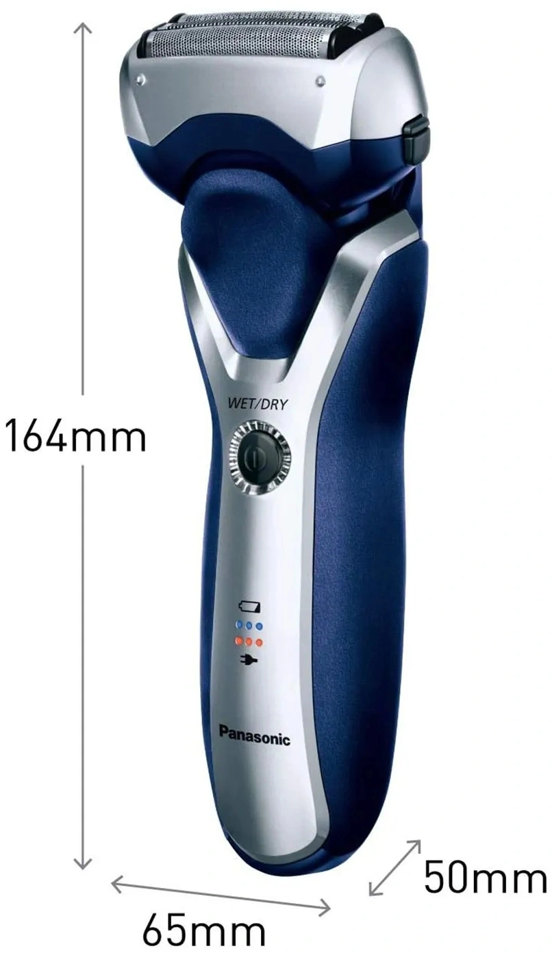 Бритва сетчатая Panasonic ES-RT37-S520 реж.эл.:3 питан.:аккум. синий/серебристый — миниатюра 8