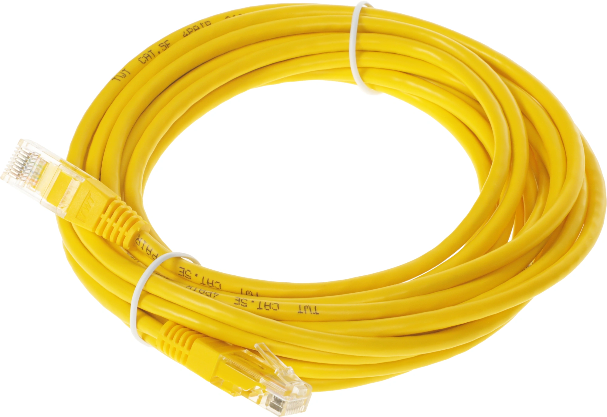 Патч-корд Lanmaster UTP TWT-45-45-5.0-YL RJ-45 вил.-вилка RJ-45 кат.5E 5м желтый ПВХ (уп.:1шт) — миниатюра 2
