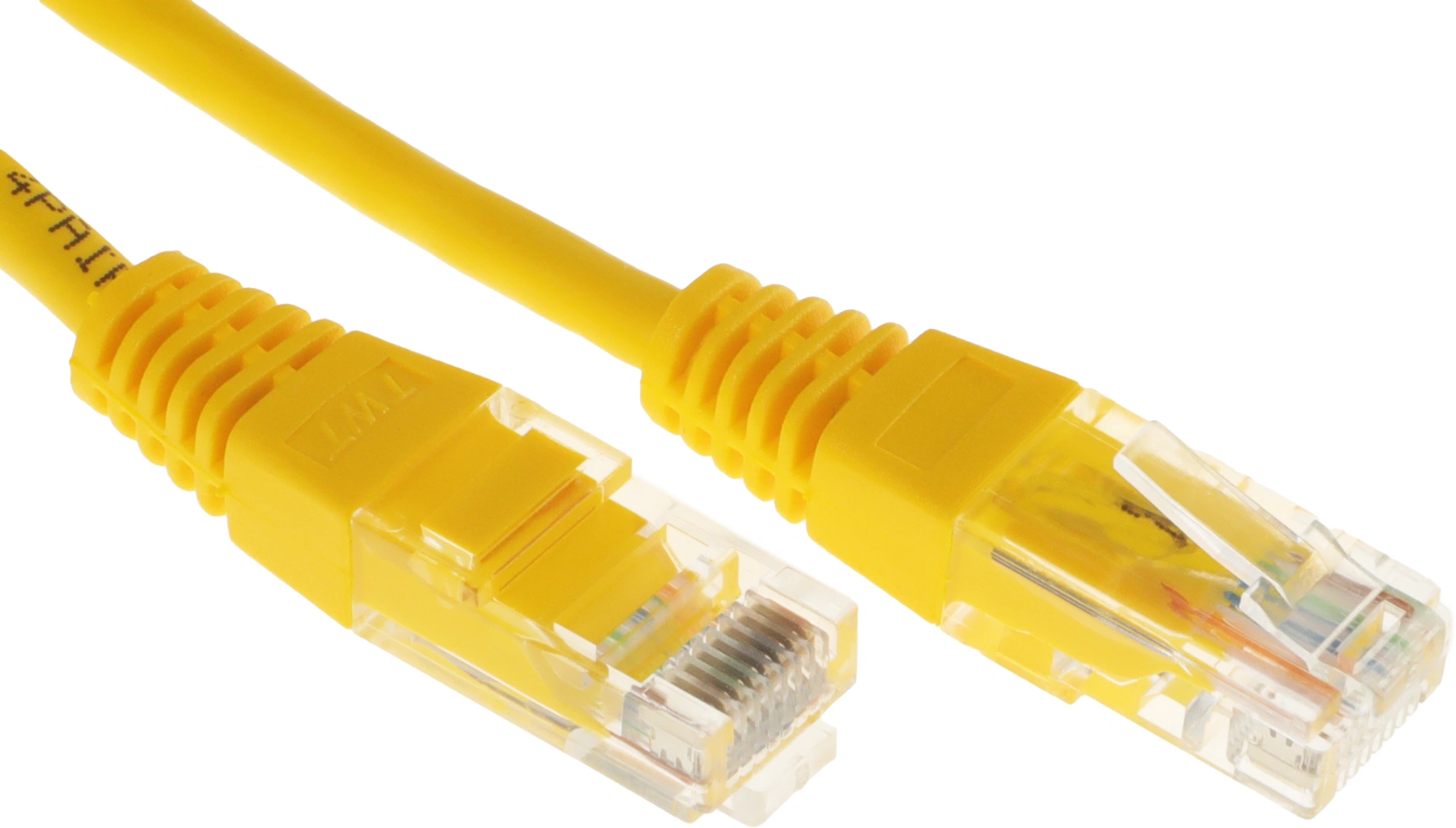 Патч-корд Lanmaster UTP TWT-45-45-5.0-YL RJ-45 вил.-вилка RJ-45 кат.5E 5м желтый ПВХ (уп.:1шт) — миниатюра 3