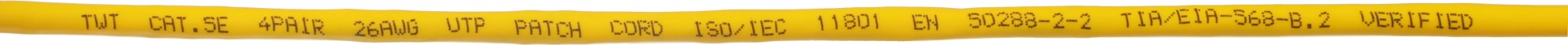 Патч-корд Lanmaster UTP TWT-45-45-5.0-YL RJ-45 вил.-вилка RJ-45 кат.5E 5м желтый ПВХ (уп.:1шт) — миниатюра 4