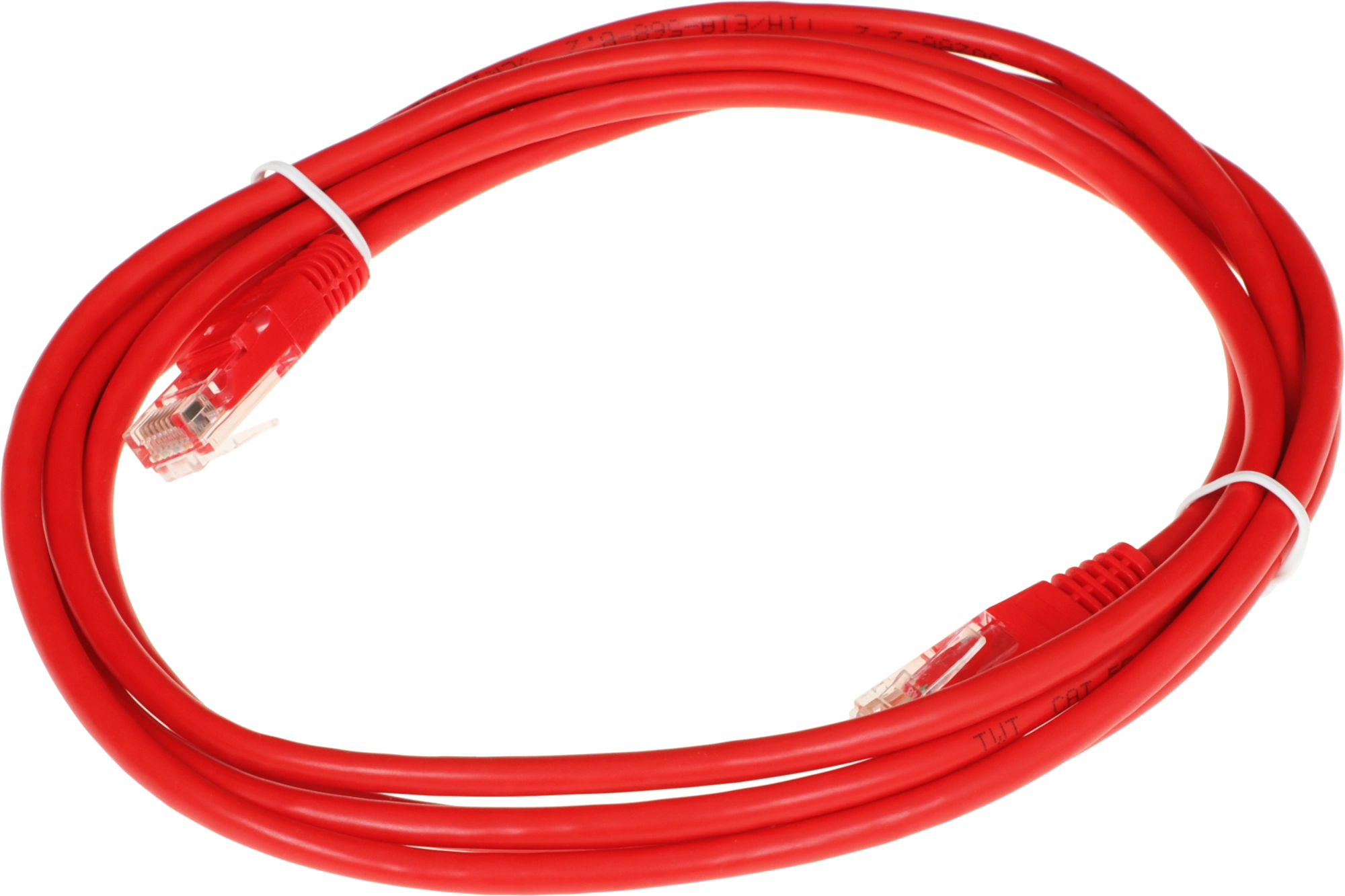 Патч-корд Lanmaster TWT-45-45-2.0-RD UTP RJ-45 вил.-вилка RJ-45 кат.5E 2м красный ПВХ (уп.:1шт) — фото 1