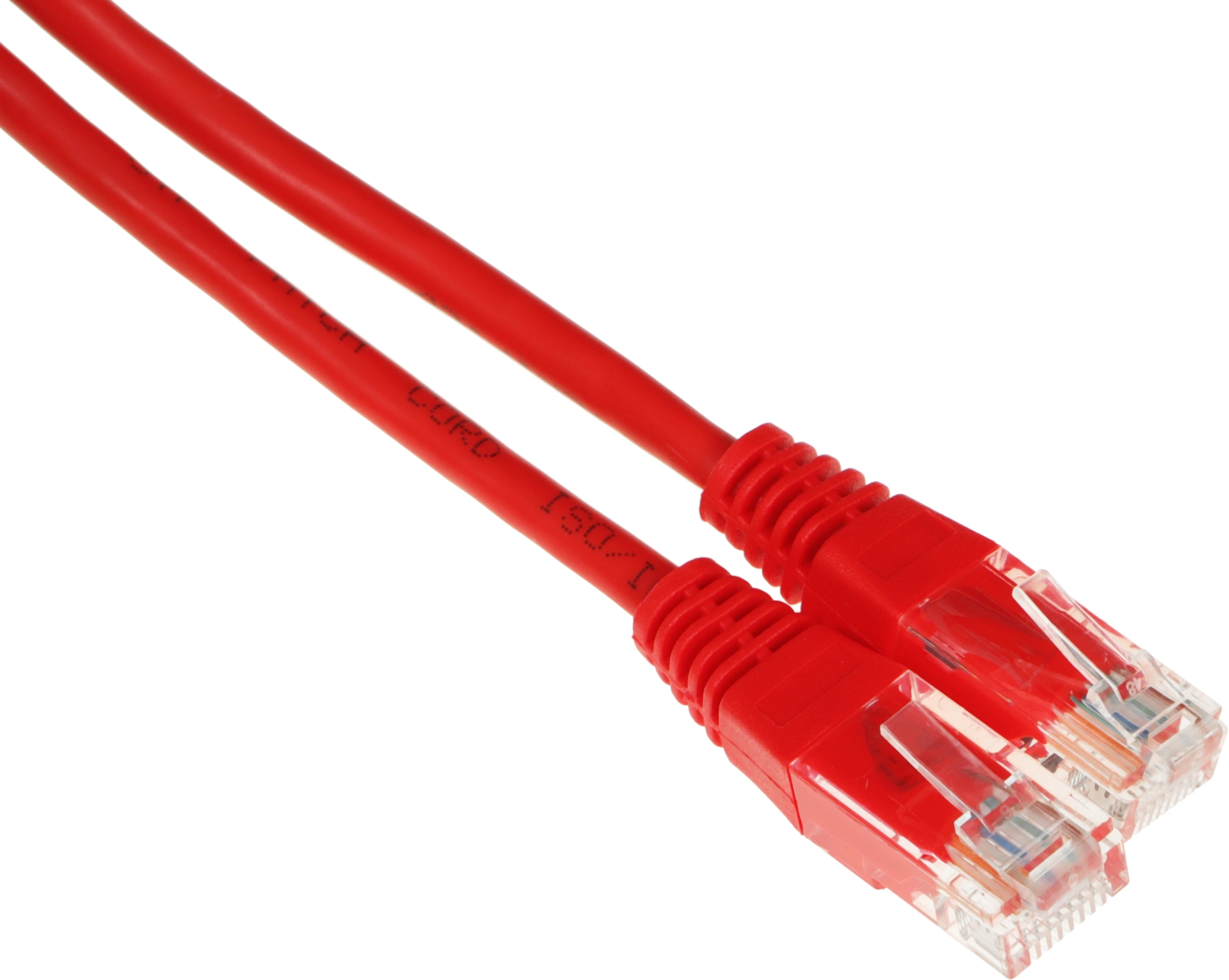 Патч-корд Lanmaster TWT-45-45-2.0-RD UTP RJ-45 вил.-вилка RJ-45 кат.5E 2м красный ПВХ (уп.:1шт) — миниатюра 2