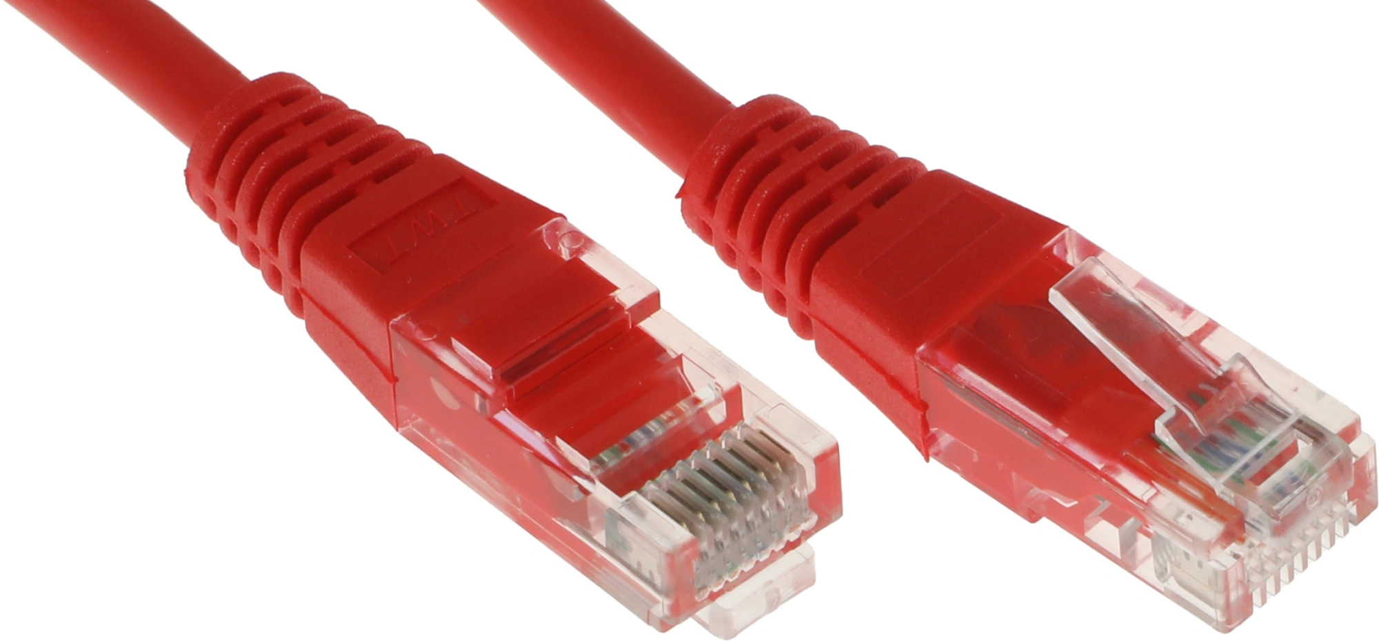 Патч-корд Lanmaster TWT-45-45-5.0-RD UTP RJ-45 вил.-вилка RJ-45 кат.5E 5м красный ПВХ (уп.:1шт) — миниатюра 3