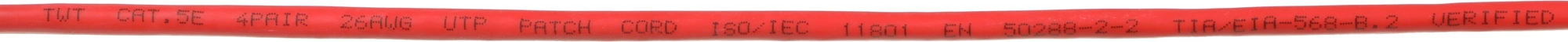 Патч-корд Lanmaster TWT-45-45-5.0-RD UTP RJ-45 вил.-вилка RJ-45 кат.5E 5м красный ПВХ (уп.:1шт) — миниатюра 4