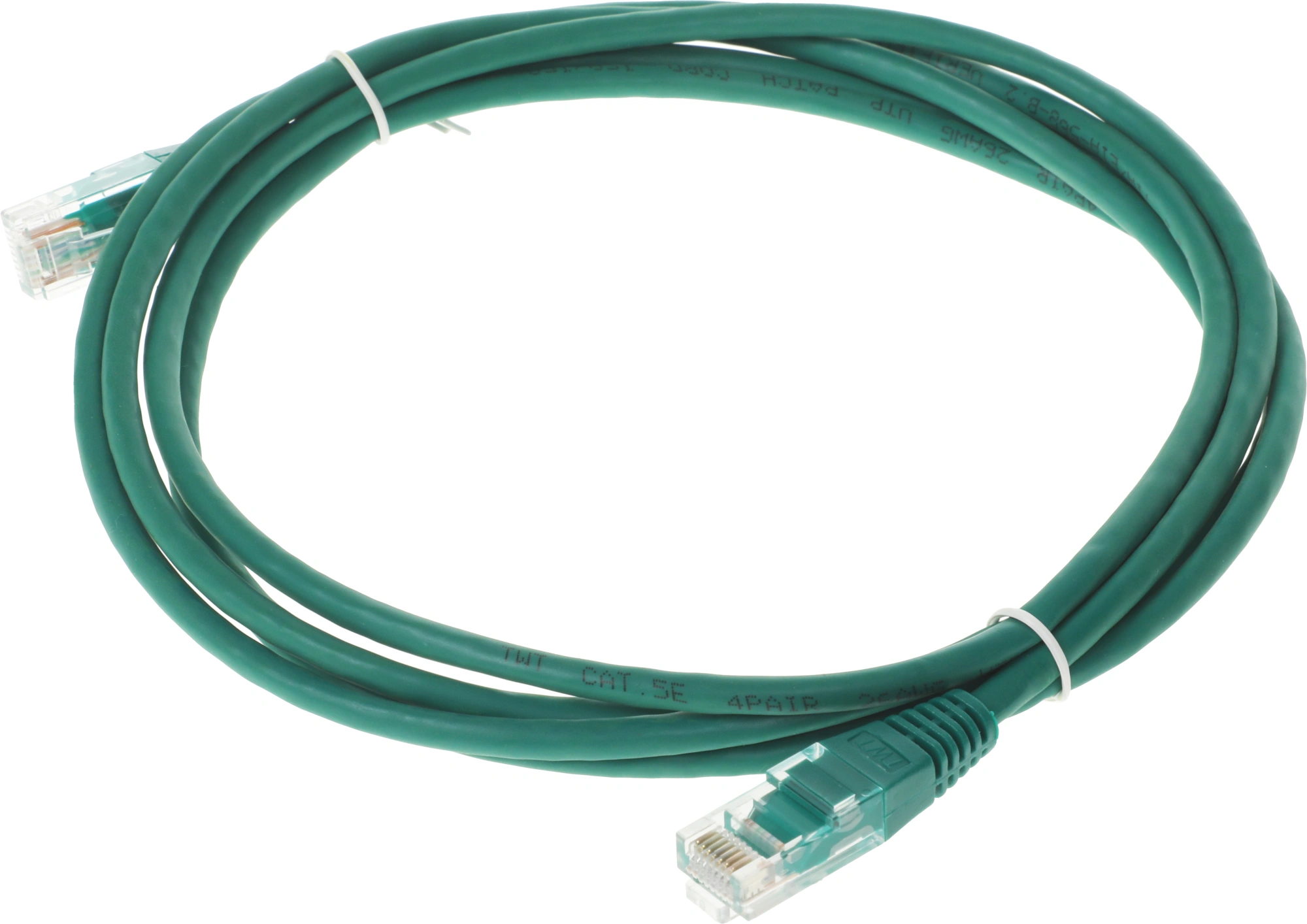 Патч-корд Lanmaster UTP TWT-45-45-2.0-GN UTP RJ-45 вил.-вилка RJ-45 кат.5E 2м зеленый ПВХ — миниатюра 2