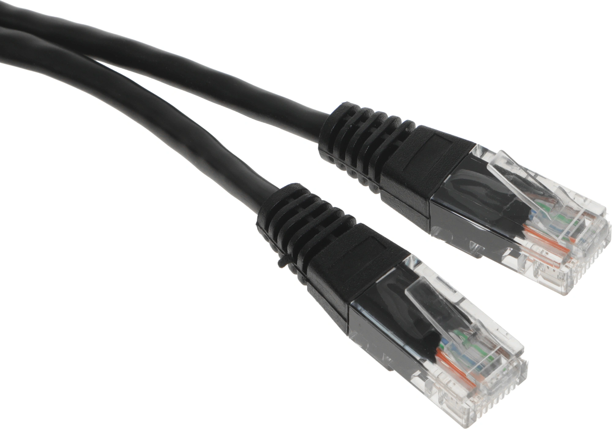 Патч-корд Lanmaster TWT-45-45-5.0-BK RJ-45 вил.-вилка RJ-45 кат.5E 5м черный ПВХ (уп.:1шт) — фото 1
