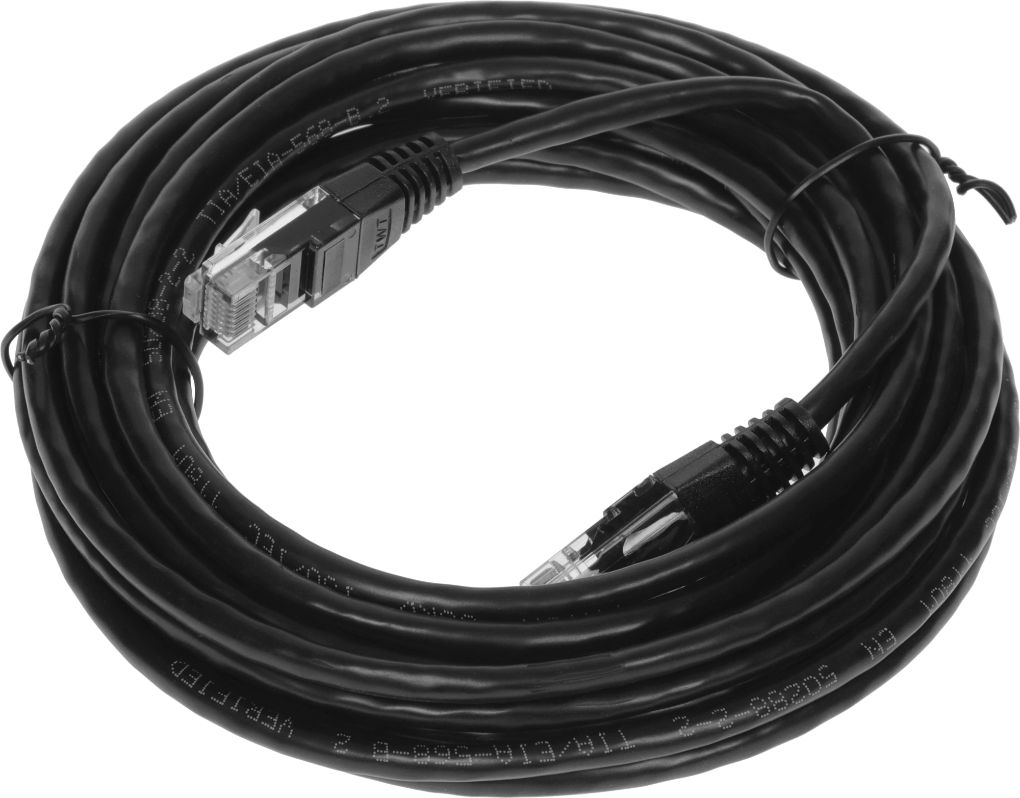 Патч-корд Lanmaster TWT-45-45-5.0-BK RJ-45 вил.-вилка RJ-45 кат.5E 5м черный ПВХ (уп.:1шт) — миниатюра 3