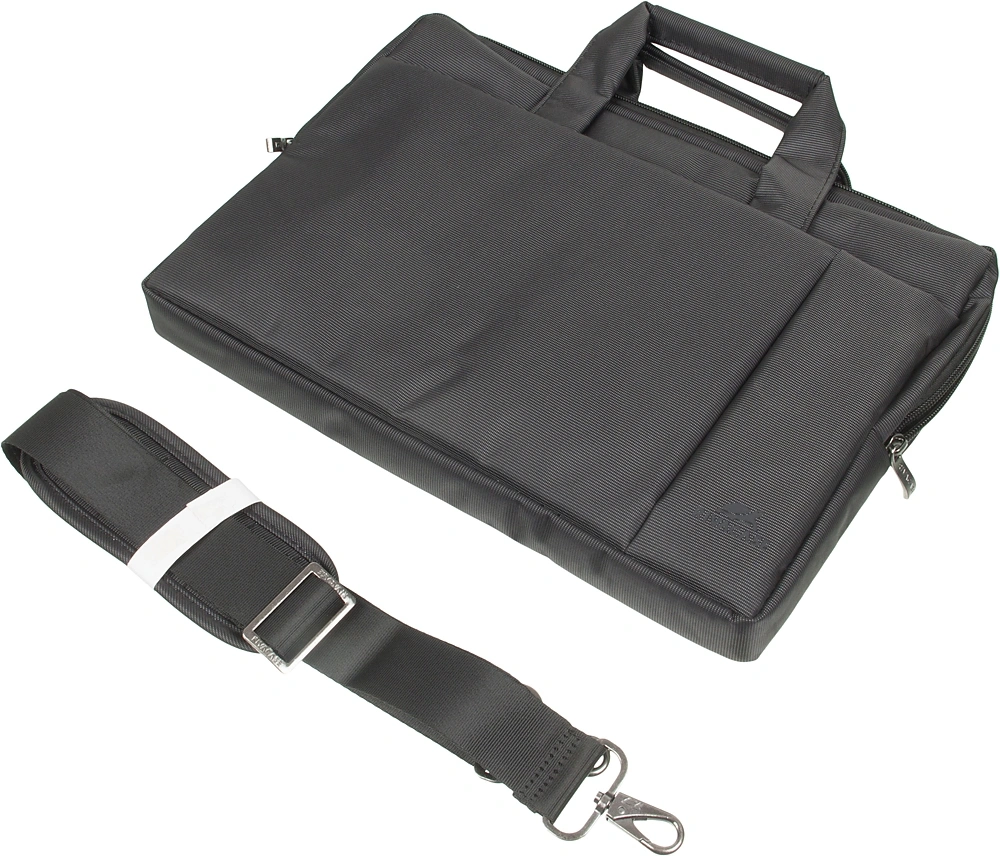 Сумка для ноутбука 13.3" Riva 8221 черный полиэстер (8221 BLACK) — миниатюра 4