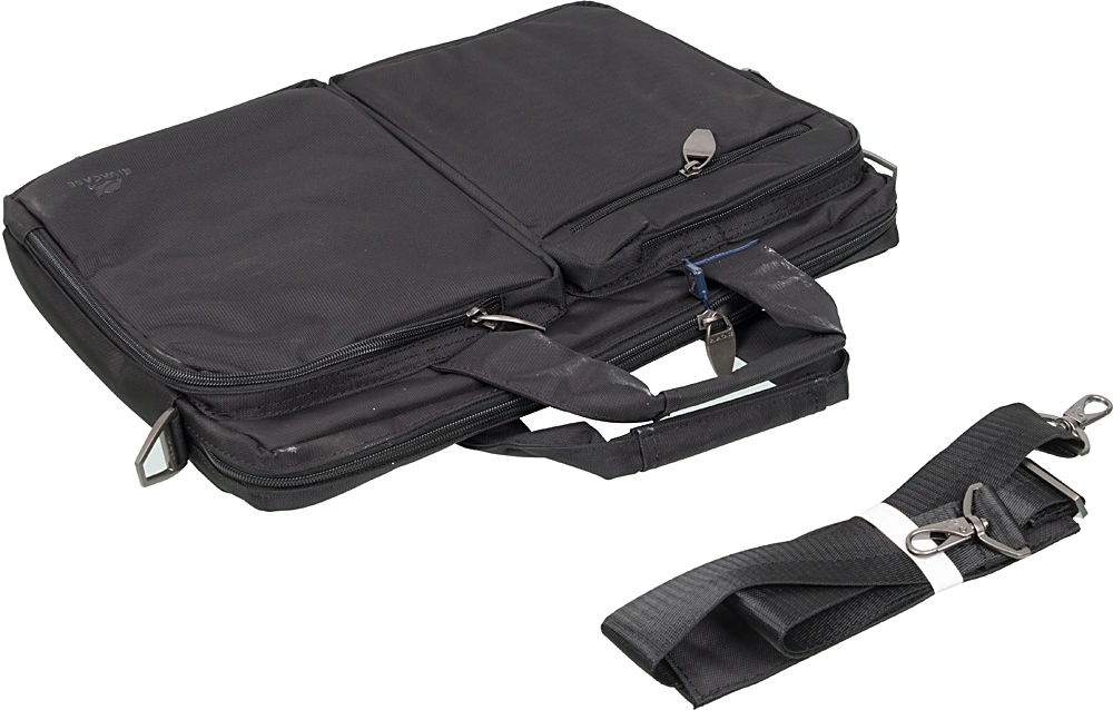 Сумка для ноутбука 16" Riva 8530 черный полиэстер (8530 BLACK) — миниатюра 21