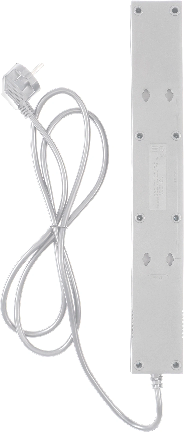 Сетевой фильтр Buro BU-SP3_USB_2A-W 3м (6 розеток) белый (коробка) — миниатюра 4