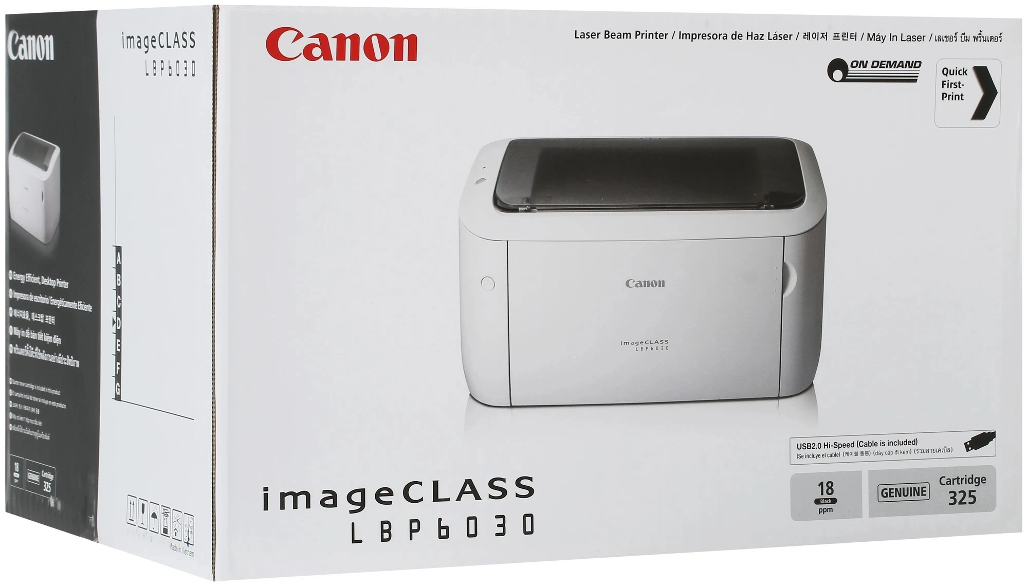 Принтер лазерный Canon imageClass LBP6030 (8468B008) A4 белый — миниатюра 8
