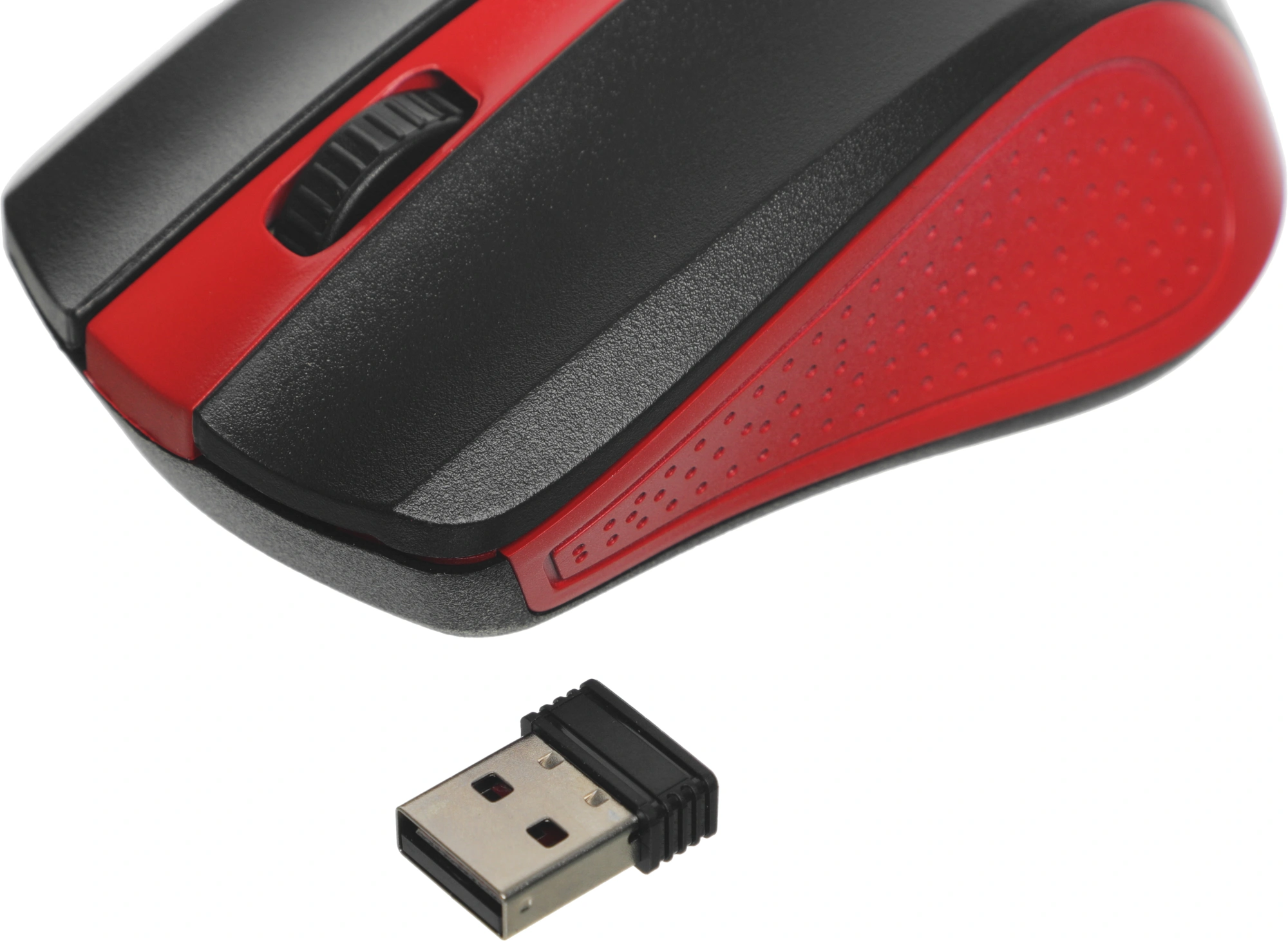 Мышь Оклик 485MW черный/красный оптическая 1600dpi беспров. USB для ноутбука 3but (997828) — миниатюра 13